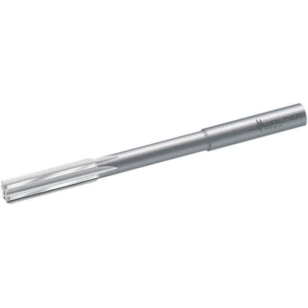 Walter-Titex - 12mm Solid Carbide 6 Flute Chucking Reamer - Straight Flute, 12mm Straight Shank, 44mm Flute Length, 151mm OAL - Eagle Tool & Supply