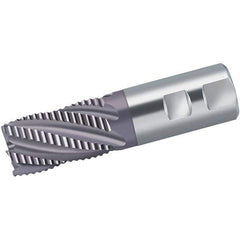 Walter-Prototyp - 14mm Diam, 26mm LOC, 4 Flute Powdered Metal Roughing Square End Mill - AlCrN Finish, 83mm OAL, 12mm Shank Diam, Single End, Extended Reach, Centercutting, 35° Helix - Eagle Tool & Supply