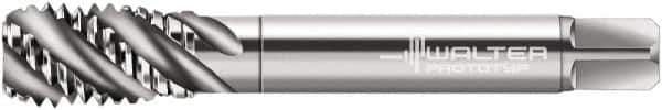 Walter-Prototyp - 3/4-16 UNF 4 Flute 2B Bottoming Spiral Flute Tap - Cobalt, Bright Finish, 4-1/4" OAL, Right Hand Flute, Right Hand Thread, Series A2356760 - Eagle Tool & Supply