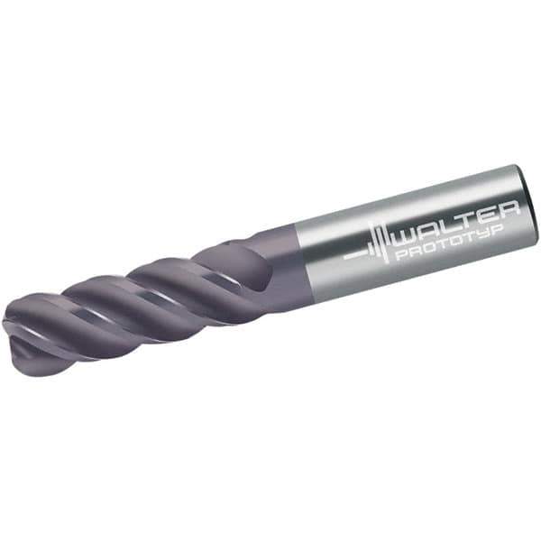 Walter-Prototyp - 16mm, 4 Flute, Single End, Solid Carbide, 3mm Corner Radius End Mill - 115mm OAL, 45° Helix, Right Hand Flute, 50mm LOC, Right Hand Cut - Eagle Tool & Supply