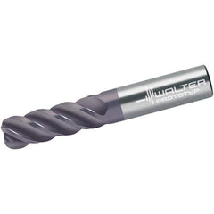 Walter-Prototyp - 16mm, 4 Flute, Single End, Solid Carbide, 4mm Corner Radius End Mill - 115mm OAL, 45° Helix, Right Hand Flute, 50mm LOC, Right Hand Cut - Eagle Tool & Supply