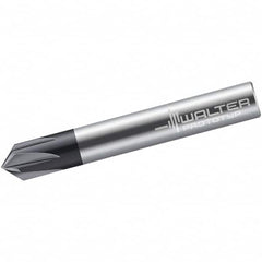 Chamfer Mill: 1 mm Dia, 4 Flutes, Solid Carbide 63.5 mm OAL, TiAlN Coated