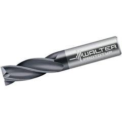 Walter-Prototyp - 7/16", 25.4mm LOC, 1/2" Shank Diam, 3-1/2" OAL, 4 Flute, Solid Carbide Square End Mill - Single End, TiAlN Finish, Spiral Flute, 30° Helix, Centercutting, Right Hand Cut, Right Hand Flute - Eagle Tool & Supply