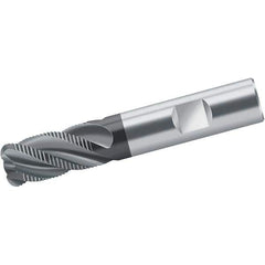 Walter-Prototyp - 8mm Diam, 19mm LOC, 4 Flute Solid Carbide 1mm Corner Radius Roughing End Mill - TiAlN Finish, 63mm OAL, 8mm Shank Diam, Single End, Centercutting, 40° Helix - Eagle Tool & Supply