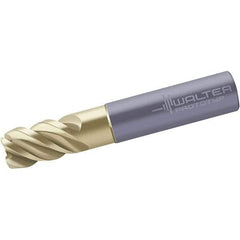 Walter-Prototyp - 6mm, 4 Flute, Single End, Solid Carbide, 0.5mm Corner Radius End Mill - 57mm OAL, 50° Helix, Right Hand Flute, 10mm LOC, Right Hand Cut, 16mm Extended Reach - Eagle Tool & Supply