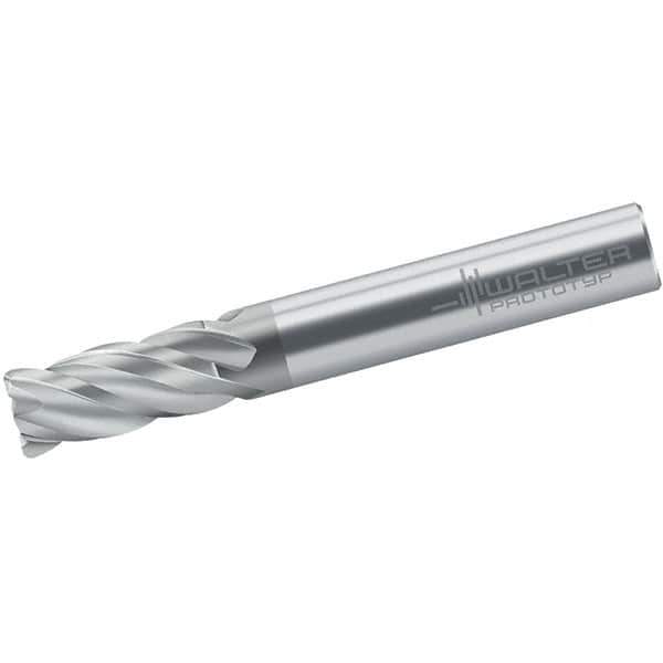Walter-Prototyp - 10mm, 4 Flute, Single End, Solid Carbide, 1mm Corner Radius End Mill - 72mm OAL, Right Hand Flute, 22mm LOC, Right Hand Cut - Eagle Tool & Supply