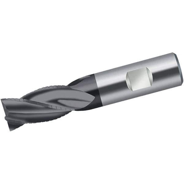 Walter-Prototyp - 8mm Diam, 19mm LOC, 4 Flute Solid Carbide Roughing Square End Mill - AlCrN Finish, 63mm OAL, 8mm Shank Diam, Single End, Centercutting, 30° Helix - Eagle Tool & Supply