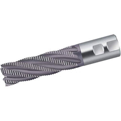 Walter-Prototyp - 8mm Diam, 38mm LOC, 4 Flute Powdered Metal Roughing Square End Mill - AlCrN Finish, 88mm OAL, 10mm Shank Diam, Single End, Centercutting, 35° Helix - Eagle Tool & Supply