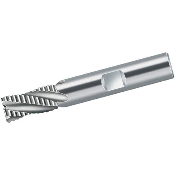 Walter-Prototyp - 8mm Diam, 19mm LOC, 4 Flute Powdered Metal Roughing Square End Mill - AlCrN Finish, 69mm OAL, 10mm Shank Diam, Single End, Centercutting, 35° Helix - Eagle Tool & Supply