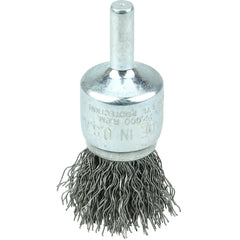 Vortec Pro 3/4″ Crimped Wire End Brush, .014″ Steel Fill, 1/4″ Stem - Eagle Tool & Supply