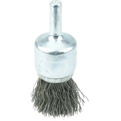 Vortec Pro 3/4″ Crimped Wire End Brush, .0104″ Steel Fill, 1/4″ Stem - Eagle Tool & Supply