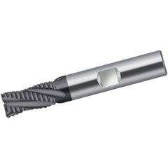 Walter-Prototyp - 5/8" Diam, 1-1/4" LOC, 4 Flute Solid Carbide 0.38mm Corner Radius Roughing End Mill - TiAlN Finish, 3-1/2" OAL, 5/8" Shank Diam, Single End, Centercutting, 40° Helix - Eagle Tool & Supply
