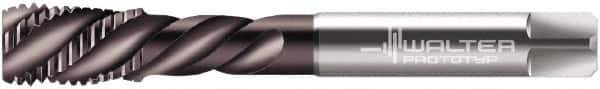 Walter-Prototyp - M18x2.50 Metric 4 Flute 6HX Modified Bottoming Spiral Flute Tap - Powdered Metal, Hardlube Finish, 125mm OAL, Left Hand Flute, Left Hand Thread, Series EP2056382 - Eagle Tool & Supply