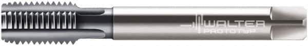 Walter-Prototyp - 7/16-20 UNF 2B 4 Flute TiCN Finish Powdered Metal Straight Flute Machine Tap - Modified Bottoming, Right Hand Thread, 100mm OAL, 19.99mm Thread Length, Oversize, Through Coolant - Eagle Tool & Supply