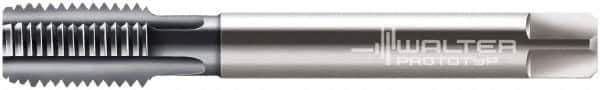 Walter-Prototyp - M18x2.50 Metric 6HX 4 Flute TiCN Finish Powdered Metal Straight Flute Machine Tap - Modified Bottoming, Right Hand Thread, 125mm OAL, 30mm Thread Length, Oversize - Eagle Tool & Supply