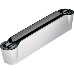 Walter - 3E400N20GX RD4 Grade WSM33S, 4mm Cutting Width Carbide Grooving Insert - 2mm Max Depth of Cut, Neutral, 2mm Corner Radius, TiAlN/Al2O3/ZrCN Finish - Eagle Tool & Supply