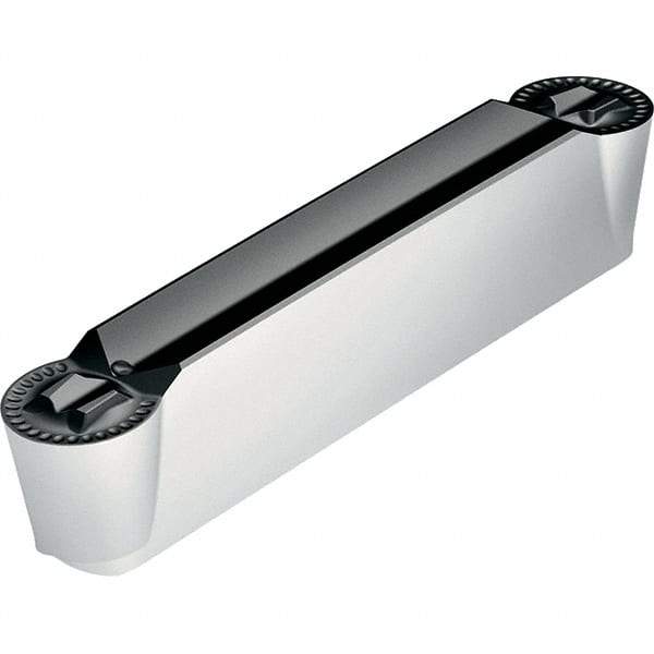 Walter - 5GX24 RD4 Grade WKP23S, 5mm Cutting Width Carbide Grooving Insert - 2.5mm Max Depth of Cut, Neutral, 2.5mm Corner Radius, Al2O3/TiN Finish - Eagle Tool & Supply