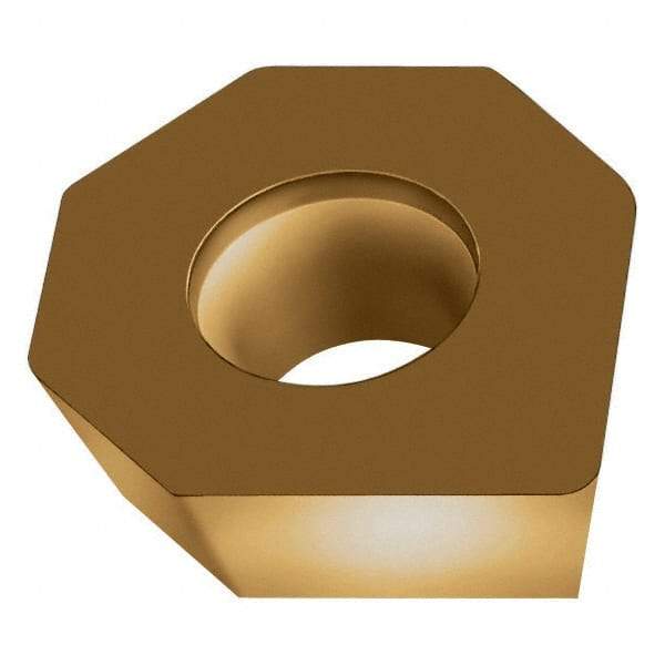 Walter - ODHX0605 A57 Grade WAK15 Carbide Milling Insert - TiCN/Al2O3/TiN Finish, 0.2189" Thick, 5/8" Inscribed Circle - Eagle Tool & Supply