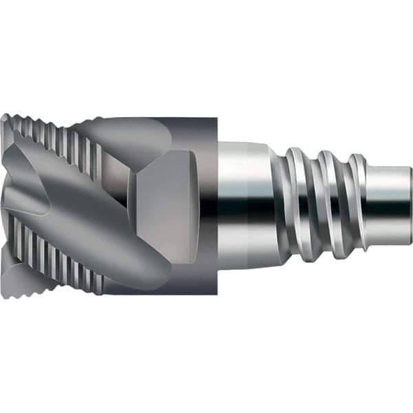 Walter-Prototyp - H3E Carbide End Milling Tip Insert - TiAlN Finish, 4 Flutes, 16mm Cutting Diam, 8.5mm Depth of Cut, 18.7mm Extension, 1/64" Cnr Rad - Eagle Tool & Supply