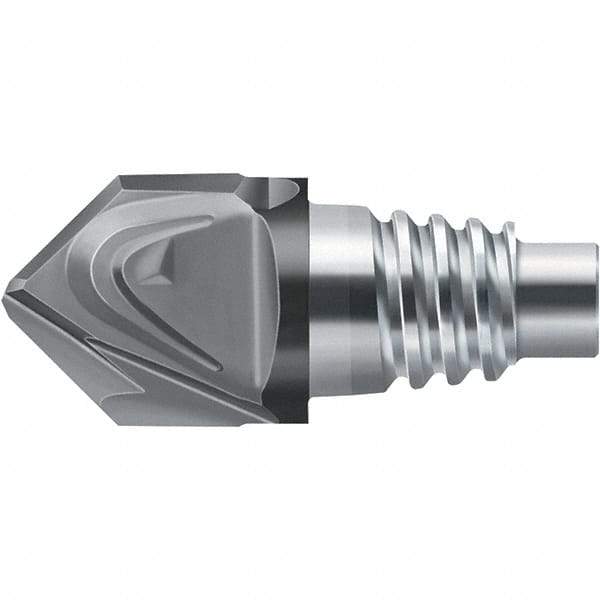 Walter-Prototyp - H1E Carbide Chamfer Milling Tip Insert - TiAlN Finish, 2 Flutes, 12mm Cutting Diam, 1.6mm Depth of Cut, 14mm Extension - Eagle Tool & Supply