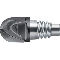 Walter-Prototyp - H1E Carbide Ball Nose Milling Tip Insert - TiAlN Finish, 2 Flutes, 10mm Cutting Diam, 8mm Depth of Cut, 11.8mm Extension, 0.1969" Cnr Rad - Eagle Tool & Supply