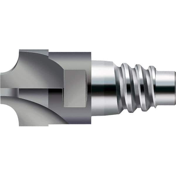 Walter-Prototyp - H3E Carbide End Milling Tip Insert - TiAlN Finish, 4 Flutes, 10mm Cutting Diam, 3mm Depth of Cut, 12.4mm Extension, 0.1181" Cnr Rad - Eagle Tool & Supply