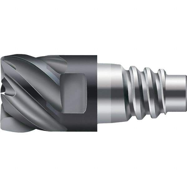 Walter-Prototyp - AH3E Carbide End Milling Tip Insert - TiAlN Finish, 6 Flutes, 15.88mm Cutting Diam, 8.51mm Depth of Cut, 18.69mm Extension - Eagle Tool & Supply