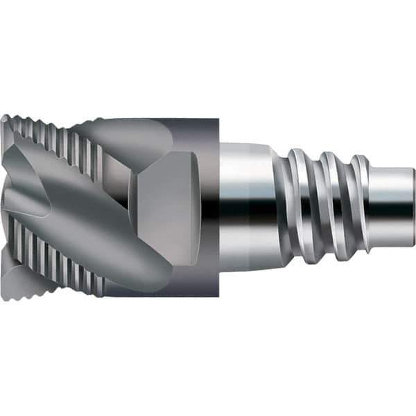 Walter-Prototyp - AH3E Carbide End Milling Tip Insert - TiAlN Finish, 4 Flutes, 12.7mm Cutting Diam, 7.01mm Depth of Cut, 14.61mm Extension, 1/64" Cnr Rad - Eagle Tool & Supply