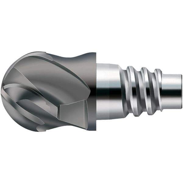 Walter-Prototyp - H8E Carbide Ball Nose Milling Tip Insert - TiAlN Finish, 4 Flutes, 20mm Cutting Diam, 11mm Depth of Cut, 21.3mm Extension, 0.3937" Cnr Rad - Eagle Tool & Supply