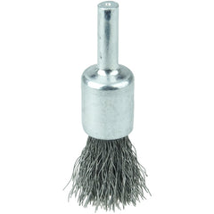 Vortec Pro 1/2″ Crimped Wire End Brush, .0104″ Steel Fill, 1/4″ Stem - Eagle Tool & Supply