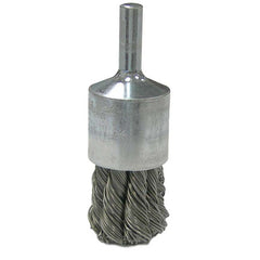Vortec Pro 3/4″ Knot Wire End Brush, .014″Stainless Steel Fill, 1/4″ Stem - Eagle Tool & Supply
