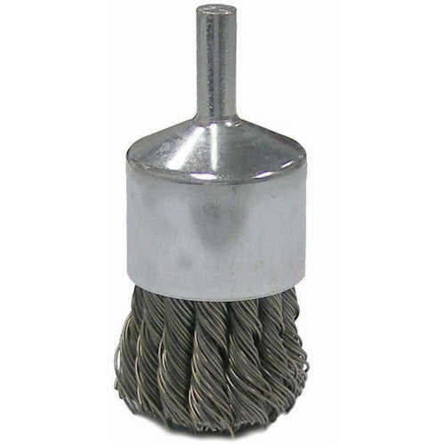 Vortec Pro 1″ Knot Wire End Brush, .014″ Steel Fill, 1/4″ Stem - Eagle Tool & Supply