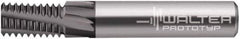 Walter-Prototyp - 0.1772" Cutting Diam, 4 Flute, Solid Carbide Helical Flute Thread Mill - Internal Thread, 10mm LOC, 57mm OAL, 6mm Shank Diam - Eagle Tool & Supply