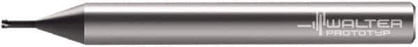Walter-Prototyp - 0.122" Cutting Diam, 3 Flute, Solid Carbide Helical Flute Thread Mill - Internal Thread, 1.4mm LOC, 57mm OAL, 6mm Shank Diam - Eagle Tool & Supply