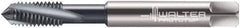 Walter-Prototyp - M5x0.80 Metric 3 Flute 6H Modified Bottoming Spiral Flute Tap - Solid Carbide, TiCN Finish, 70mm OAL, Right Hand Flute, Right Hand Thread, Series 8041006 - Eagle Tool & Supply