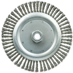 Vortec Pro 6-7/8″ Knot Wire Wheel, Stringer Bead Twist, .020″ Steel Fill, 5/8″-11 UNC Nut - Eagle Tool & Supply