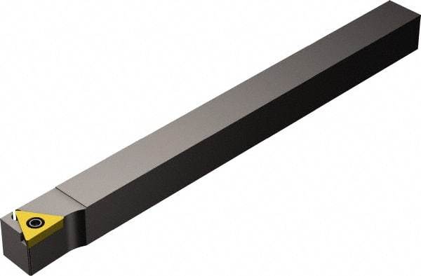 Sandvik Coromant - STJCR/L-S, Right Hand Cut, -3° Lead Angle, 12mm Shank Height x 12mm Shank Width, Neutral Rake Indexable Turning Toolholder - 125mm OAL, TCMT 11 02 04, TCMT 2(1.5)1 Insert Compatibility, Series CoroTurn 107 - Eagle Tool & Supply
