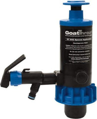 GoatThroat Pumps - 3/8" Outlet, 4 GPM, Polypropylene Hand Operated Transfer Pump - 56" OAL, For up to 55 Gal Drums, For Antifreeze, Caustics, Light Weight Liquids, Wetting Agents & Soaps - Eagle Tool & Supply