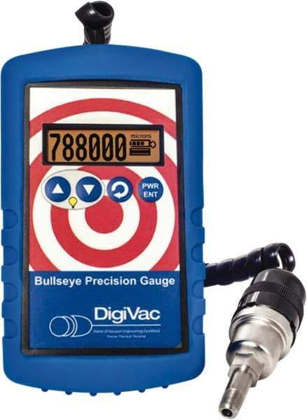 DigiVac - Vacuum Gauges Type: Electronic Vacuum Gauge Vacuum Range: 1 - 800,000 Microns - Eagle Tool & Supply