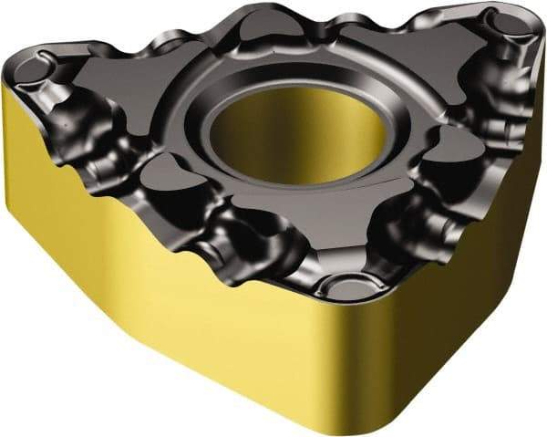 Sandvik Coromant - WNMG331 PF Grade 4325 Carbide Turning Insert - TiCN/AI2O3/TiN Finish, 80° Trigon, 3/8" Inscr Circle, 3/16" Thick, 1/64" Corner Radius - Eagle Tool & Supply
