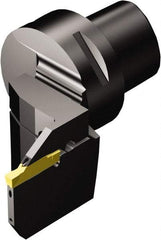 Sandvik Coromant - Cx-R/LF123..C..E Insert, 65mm Head Length, Modular Grooving Cutting Unit Head - Right Hand Cut, System Size C6, Through Coolant, Series CoroCut 1-2 - Eagle Tool & Supply