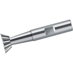 Walter-Prototyp - 20mm Diam x 8mm Width of Cut, 60° Included Angle, Cobalt Dovetail Cutter - Weldon Flat, Uncoated - Eagle Tool & Supply