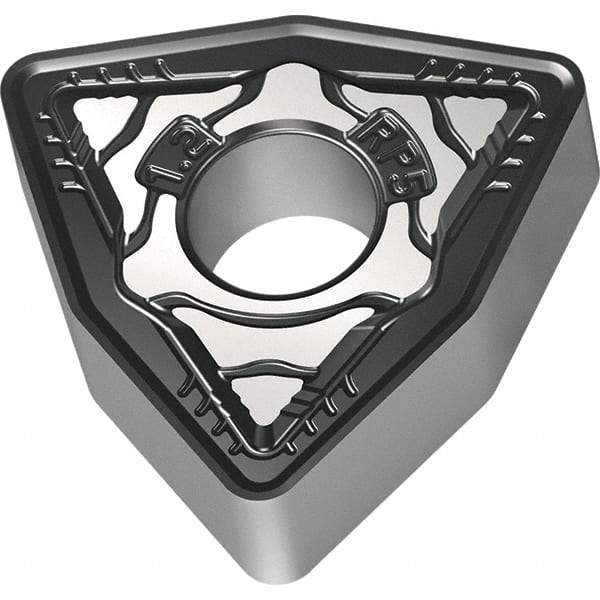 Walter - WNMG433 RP5 Grade WPP20S Carbide Turning Insert - TiCN/Al2O3/TiN Finish, 80° Trigon, 1/2" Inscr Circle, 3/16" Thick, 3/64" Corner Radius - Eagle Tool & Supply