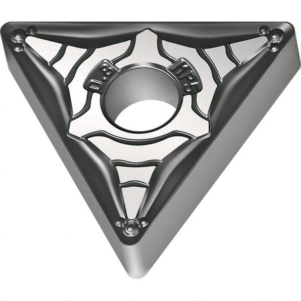 Walter - TNMG332 MP5 Grade WPP10S Carbide Turning Insert - TiCN/Al2O3/TiN Finish, 60° Triangle, 3/8" Inscr Circle, 3/16" Thick, 1/32" Corner Radius - Eagle Tool & Supply