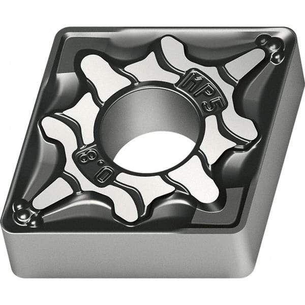 Walter - CNMG433 MP5 Grade WPP10S Carbide Turning Insert - TiCN/Al2O3/TiN Finish, 80° Diamond, 1/2" Inscr Circle, 3/16" Thick, 3/64" Corner Radius - Eagle Tool & Supply