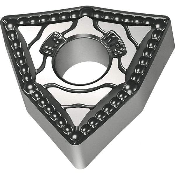 Walter - WNMG433 MP3 Grade WPP30S Carbide Turning Insert - TiCN/Al2O3/TiN Finish, 80° Trigon, 1/2" Inscr Circle, 3/16" Thick, 3/64" Corner Radius - Eagle Tool & Supply