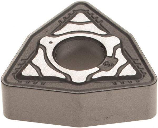 Walter - WNMG433 RP5 Grade WPP10S Carbide Turning Insert - TiCN/Al2O3/TiN Finish, 80° Trigon, 1/2" Inscr Circle, 3/16" Thick, 3/64" Corner Radius - Eagle Tool & Supply