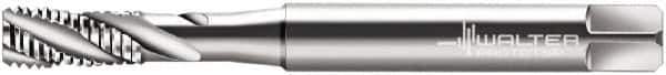 Walter-Prototyp - M10x1.50 Metric 4 Flute 6HX Bottoming Spiral Flute Tap - Cobalt, Bright Finish, 100mm OAL, Right Hand Flute, Right Hand Thread, Series 205106 - Eagle Tool & Supply