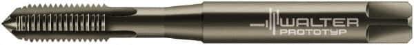 Walter-Prototyp - #8-32 UNC 2B 3 Flute Nitride/Oxide Finish Cobalt Straight Flute Machine Tap - Modified Bottoming, Right Hand Thread, 2-1/8" OAL, 15.01mm Thread Length, Oversize - Eagle Tool & Supply