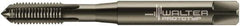 Walter-Prototyp - #6-32 UNC 2B 3 Flute Nitride/Oxide Finish Powdered Metal Straight Flute Machine Tap - Modified Bottoming, Right Hand Thread, 56mm OAL, 11mm Thread Length, Oversize - Eagle Tool & Supply